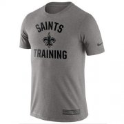 Wholesale Cheap Men's New Orleans Saints Nike Heathered Gray Training Performance T-Shirt