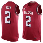 Wholesale Cheap Nike Falcons #2 Matt Ryan Red Team Color Men's Stitched NFL Limited Tank Top Jersey