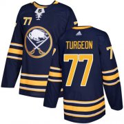 Wholesale Cheap Adidas Sabres #77 Pierre Turgeon Navy Blue Home Authentic Stitched NHL Jersey