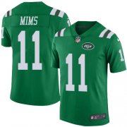 Wholesale Cheap Nike Jets #11 Denzel Mim Green Men's Stitched NFL Limited Rush Jersey