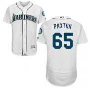 Wholesale Cheap Mariners #65 James Paxton White Flexbase Authentic Collection Stitched MLB Jersey