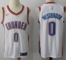 Wholesale Cheap Nike Oklahoma City Thunder #0 Russell Westbrook White Stitched NBA Jersey