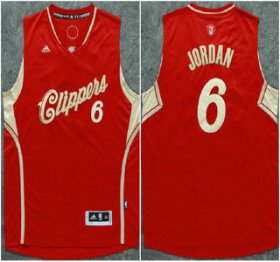 Wholesale Cheap Los Angeles Clippers #6 DeAndre Jordan Revolution 30 Swingman 2015 Christmas Day Red Jersey
