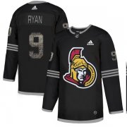 Wholesale Cheap Adidas Senators #9 Bobby Ryan Black Authentic Classic Stitched NHL Jersey