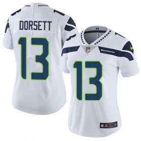 Wholesale Cheap Nike Seahawks #13 Phillip Dorsett White Women\'s Stitched NFL Vapor Untouchable Limited Jersey
