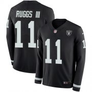 Wholesale Cheap Nike Raiders #11 Henry Ruggs III Black Team Color Men's Stitched NFL Limited Therma Long Sleeve Jersey