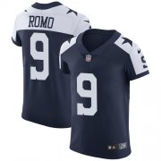 Wholesale Cheap Nike Cowboys #9 Tony Romo Navy Blue Thanksgiving Men's Stitched NFL Vapor Untouchable Throwback Elite Jersey