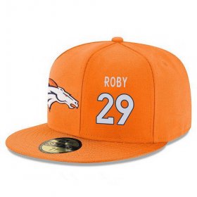 Wholesale Cheap Denver Broncos #29 Bradley Roby Snapback Cap NFL Player Orange with White Number Stitched Hat