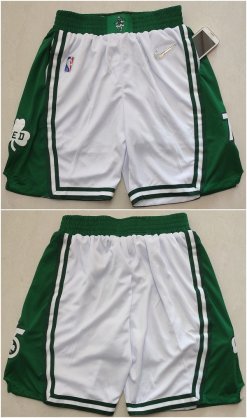 Wholesale Cheap Men\'s Boston Celtics White 75th Anniversary Shorts (Run Small)