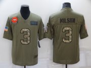 Wholesale Cheap Men's Denver Broncos #3 Russell Wilson Olive Camo 2019 Salute To Service Stitched NFL Nike Limited Jersey