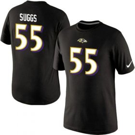 Wholesale Cheap Nike Baltimore Ravens #55 Terrell Suggs Pride Name & Number NFL T-Shirt Black