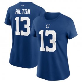 Wholesale Cheap Indianapolis Colts #13 T.Y. Hilton Nike Women\'s Team Player Name & Number T-Shirt Royal