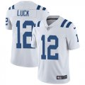 Wholesale Cheap Nike Colts #12 Andrew Luck White Men's Stitched NFL Vapor Untouchable Limited Jersey