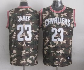 Wholesale Cheap Cleveland Cavaliers #23 LeBron James Camo Fashion Jersey