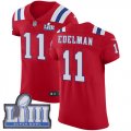 Wholesale Cheap Nike Patriots #11 Julian Edelman Red Alternate Super Bowl LIII Bound Men's Stitched NFL Vapor Untouchable Elite Jersey