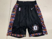 Wholesale Cheap Nets Black City Edition Nike Swingman Shorts