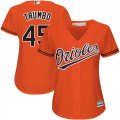 Wholesale Cheap Orioles #45 Mark Trumbo Orange Alternate Women's Stitched MLB Jersey