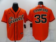 Wholesale Cheap Men's San Francisco Giants #35 Brandon Crawford Orange Stitched MLB Cool Base Nike Jersey