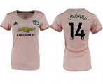 Wholesale Cheap Women's Manchester United #14 Lingard Away Soccer Club Jersey