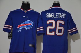 Wholesale Cheap Men\'s Buffalo Bills #26 Devin Singletary Royal Blue 2020 Big Logo Vapor Untouchable Stitched NFL Nike Fashion Limited Jersey
