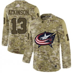 Wholesale Cheap Adidas Blue Jackets #13 Cam Atkinson Camo Authentic Stitched NHL Jersey
