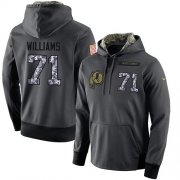 Wholesale Cheap NFL Men's Nike Washington Redskins #71 Trent Williams Stitched Black Anthracite Salute to Service Player Performance Hoodie
