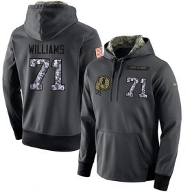 Wholesale Cheap NFL Men\'s Nike Washington Redskins #71 Trent Williams Stitched Black Anthracite Salute to Service Player Performance Hoodie