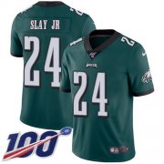 Wholesale Cheap Nike Eagles #24 Darius Slay Jr Green Team Color Youth Stitched NFL 100th Season Vapor Untouchable Limited Jersey