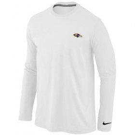 Wholesale Cheap Nike Baltimore Ravens Sideline Legend Authentic Logo Long Sleeve T-Shirt White