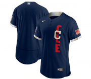 Wholesale Cheap Men's Cleveland Indians Blank 2021 Navy All-Star Flex Base Stitched MLB Jersey