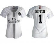 Wholesale Cheap Women's Jordan Paris Saint-Germain #1 Buffon Away Soccer Club Jersey