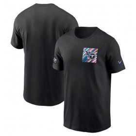 Wholesale Cheap Men\'s Tennessee Titans Black 2023 Crucial Catch Sideline Tri-Blend T-Shirt