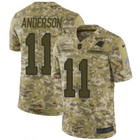Wholesale Cheap Nike Panthers #11 Robby Anderson Camo Men\'s Stitched NFL Limited 2018 Salute To Service Jersey