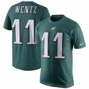 Wholesale Cheap Philadelphia Eagles #11 Carson Wentz Nike Player Pride Name & Number T-Shirt Green