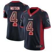Wholesale Cheap Nike Texans #4 Deshaun Watson Navy Blue Team Color Men's Stitched NFL Limited Rush Drift Fashion Jersey