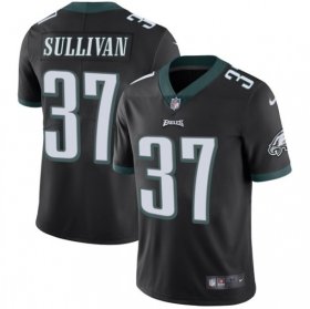 Wholesale Cheap Nike Eagles #37 Tre Sullivan Black Alternate Men\'s Stitched NFL Vapor Untouchable Limited Jersey