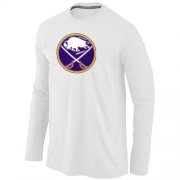 Wholesale Cheap NHL Buffalo Sabres Big & Tall Logo Long Sleeve T-Shirt White