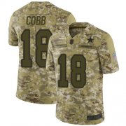 Wholesale Cheap Nike Cowboys #18 Randall Cobb Camo Men's Stitched NFL Limited 2018 Salute To Service Jersey