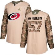 Wholesale Cheap Adidas Hurricanes #57 Trevor Van Riemsdyk Camo Authentic 2017 Veterans Day Stitched NHL Jersey
