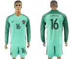 Wholesale Cheap Portugal #16 J.Mario Away Long Sleeves Soccer Country Jersey