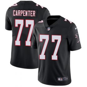 Wholesale Cheap Nike Falcons #77 James Carpenter Black Alternate Men\'s Stitched NFL Vapor Untouchable Limited Jersey