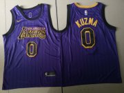 Wholesale Cheap Men's Los Angeles Lakers 0 Kyle Kuzma Nike Purple 2018-2019 Swingman City Edition Jersey