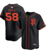 Cheap Men's San Francisco Giants #58 Nick Avila Black 2024 Black AlternateLimited Stitched Baseball Jersey