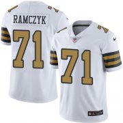Wholesale Cheap Nike Saints #71 Ryan Ramczyk White Men's Stitched NFL Limited Rush Jersey