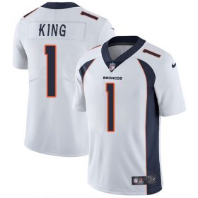 Wholesale Cheap Nike Broncos #1 Marquette King White Men\'s Stitched NFL Vapor Untouchable Limited Jersey