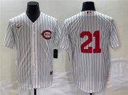 Wholesale Cheap Men's Cincinnati Reds #21 Hunter Greene White Field of Dreams Stitched Baseball Jersey