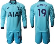 Wholesale Cheap Tottenham Hotspur #19 Dembele Third Long Sleeves Soccer Club Jersey