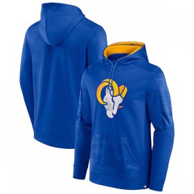 Wholesale Cheap Men\'s Los Angeles Rams Royal On The Ball Pullover Hoodie