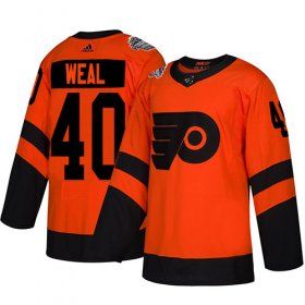 Wholesale Cheap Adidas Flyers #40 Jordan Weal Orange Authentic 2019 Stadium Series Stitched NHL Jersey