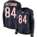 Wholesale Cheap Nike Bears #84 Cordarrelle Patterson Navy Blue Team Color Women's Stitched NFL Limited Therma Long Sleeve Jersey
